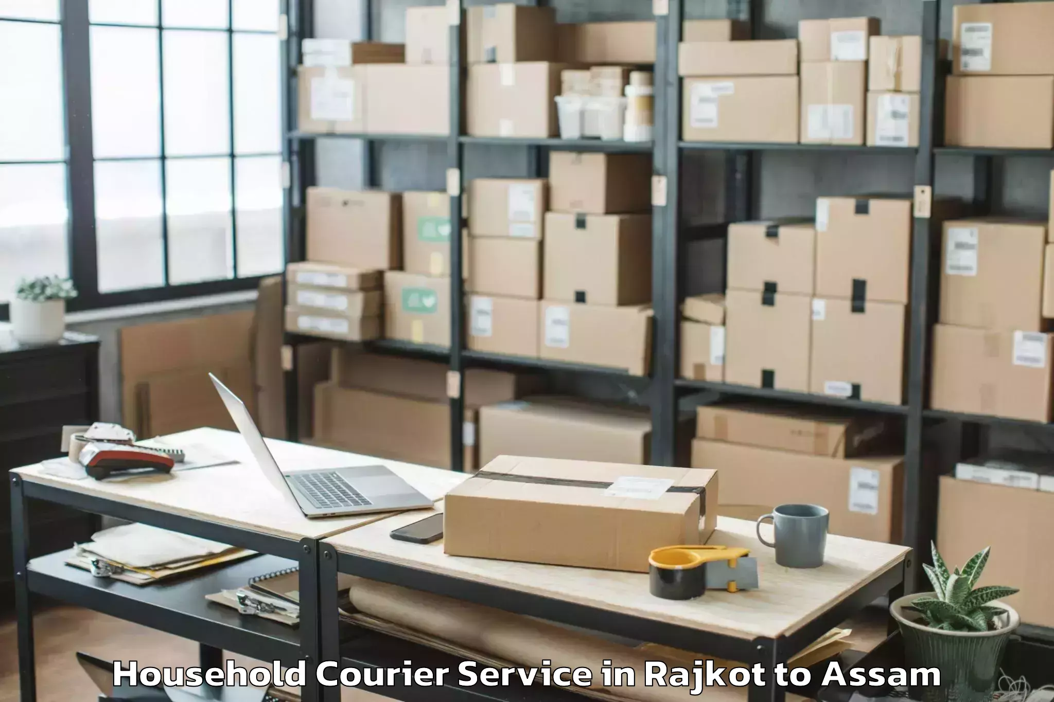 Professional Rajkot to Kabuganj Household Courier